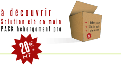 Pack H�bergement Pro 20 euros
